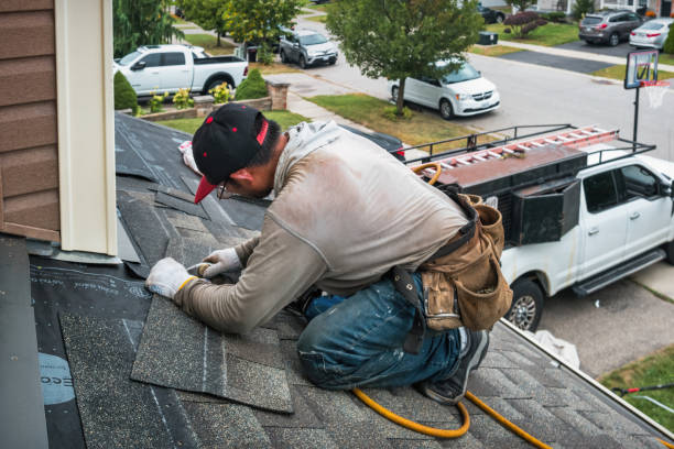 Professional Roof Replacement technician working in Columbia, CA